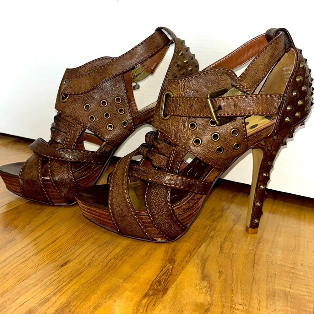 SOLD - Not Rated spike-studded stilettos